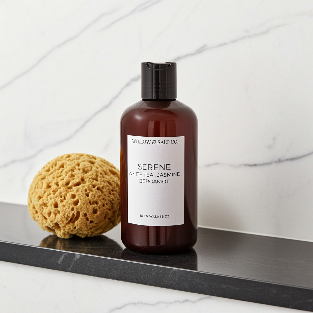 Serene Body Wash - White Tea, Jasmine & Bergamot | Soft Floral Citrus Spa Cleanser