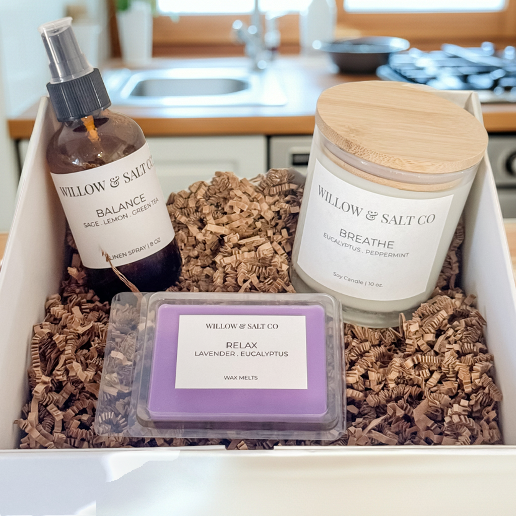 The Home Scent Trio - Candle, Wax Melts & Linen Spray Bundle