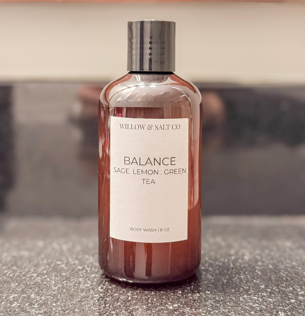 Balance Body Wash - Sage, Lemon & Green Tea | Refreshing Herbal Citrus Cleanser