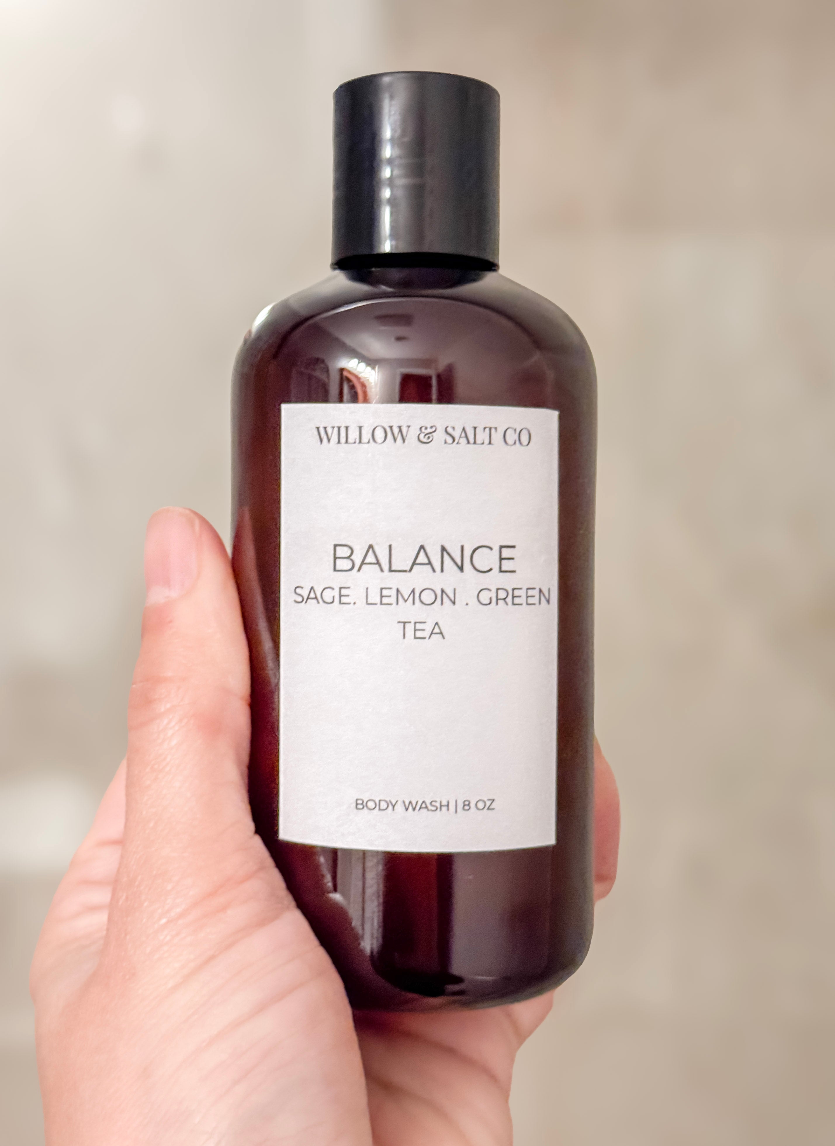 Balance Body Wash - Sage, Lemon & Green Tea | Refreshing Herbal Citrus Cleanser