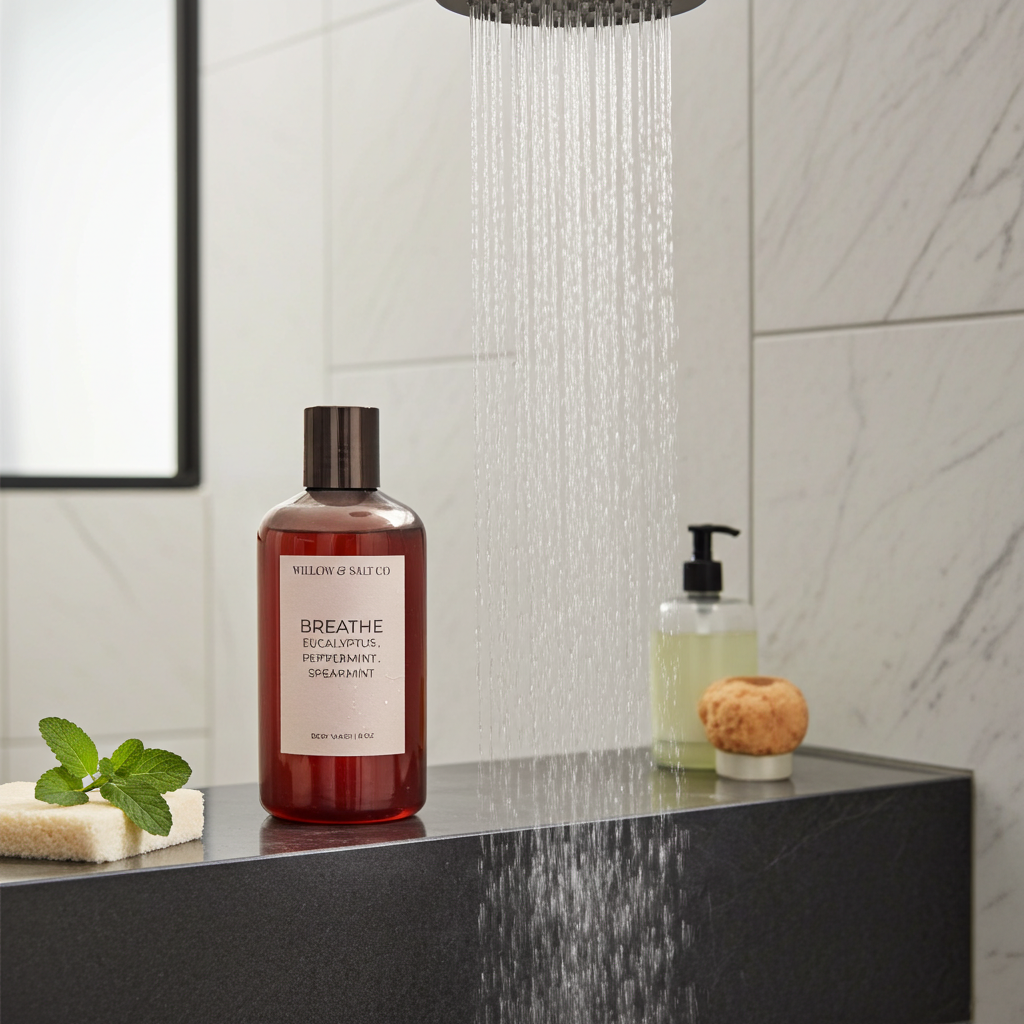 Breathe Body Wash - Eucalyptus, Peppermint & Spearmint | Cooling Mint Spa Cleanser